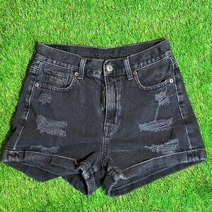 American Eagle Black Distressed Denim- Size 00